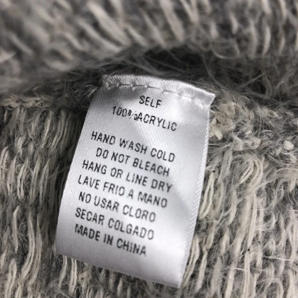 Easel Cardigan Womens‎ S Open Ombré Long Boho Slouchy Boyfriend Neutral Eyelash